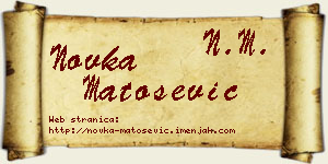 Novka Matošević vizit kartica